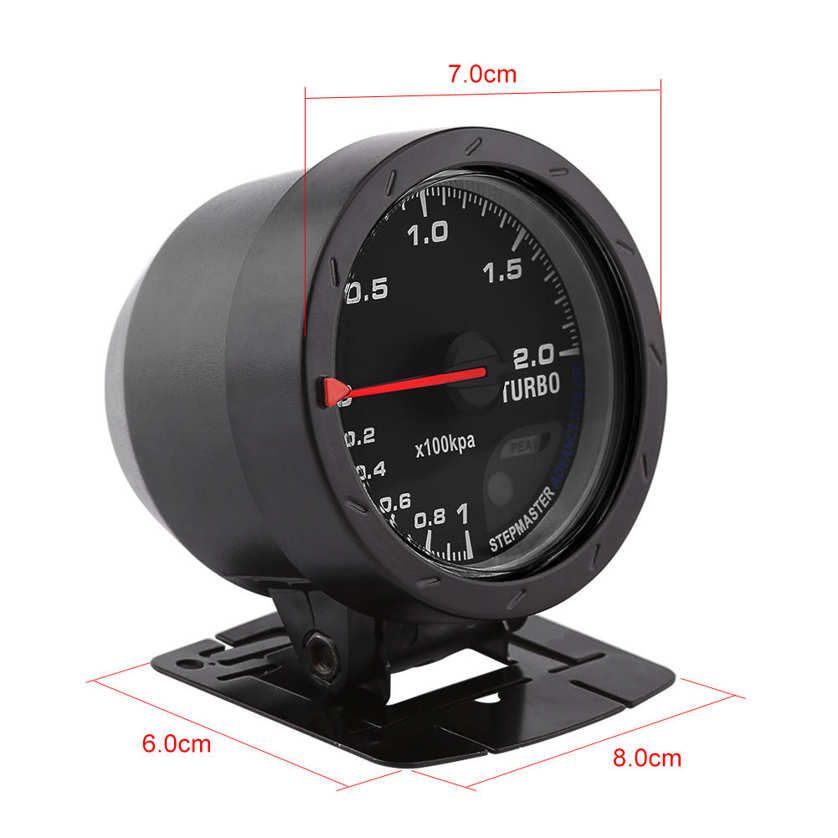 Acouto Universal 60mm Turbo LED Gauge with black