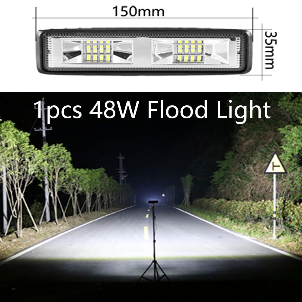 6 inch Led Light LED Headlights LED Work Light Driving Lamp For Auto Motorcycle Truck Boat Tractor Trailer Offroad 12V-24V-1pcs 84w flood