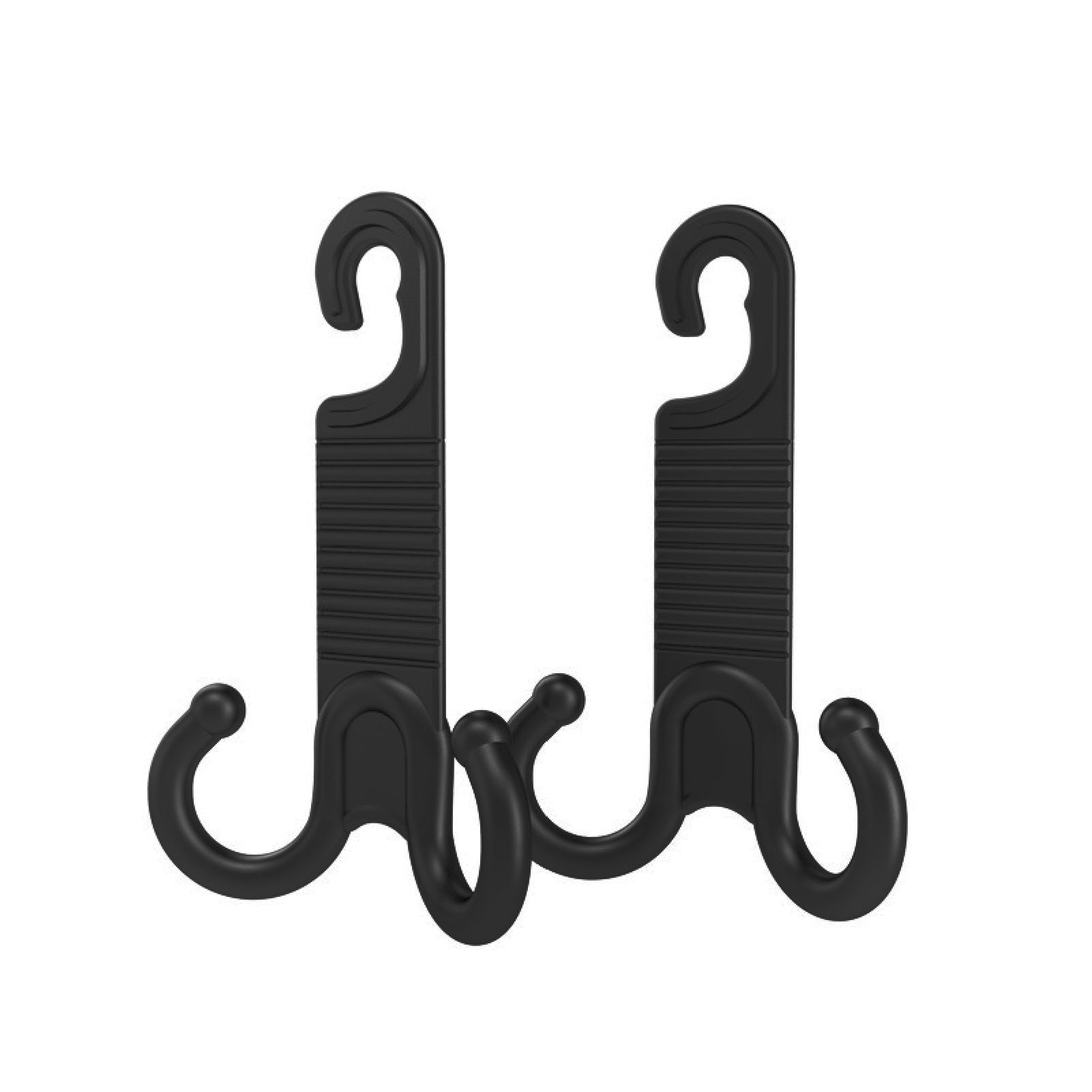 2Pcs SD-2505 Car Headrest Hook Portable Multifunctional Black Space Saving Car Backseat Hanger for Auto