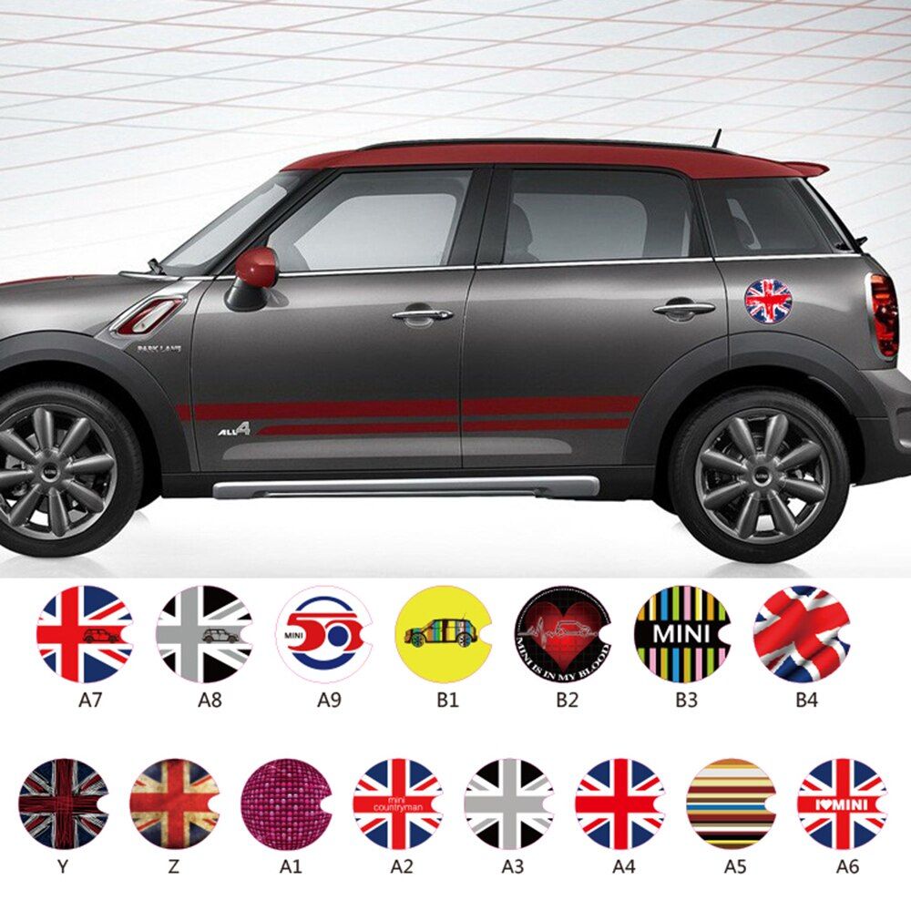 Aliauto Car Accessories Fuel Tank Cap Sticker Oil tank Decals For Mini Cooper Countryman Cabrio Works Coupe Paceman One Clubman