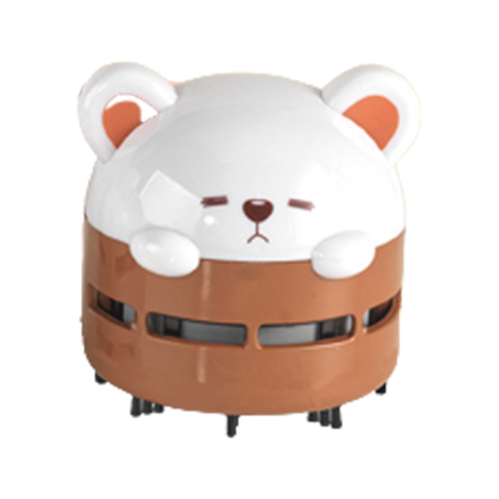 Mini Cartoon Bear Desktop Vacuum Cleaner USB Charging Night Light Keyboard Table Cleaner for Vehicle