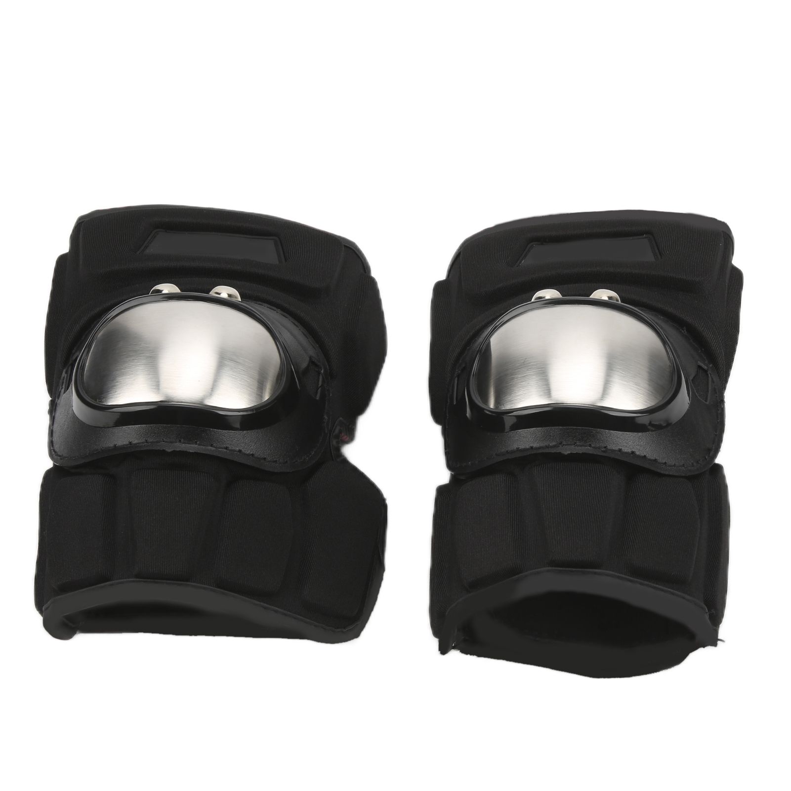Romeng La 2PCS Motorcycle Hand Elbow Pads Stainless Steel with 8 EVA Protection for Mountain Biking Safety