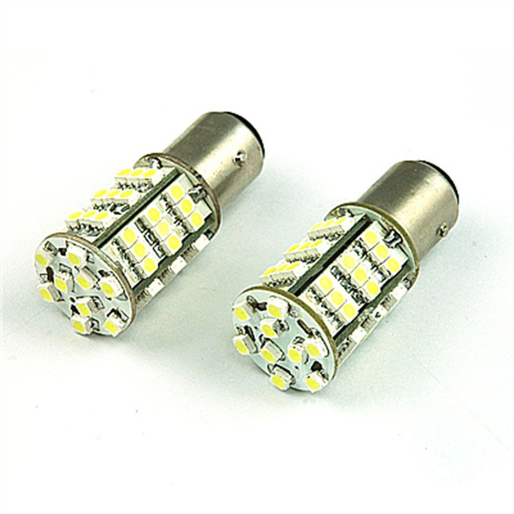 2 x Super Bright Xenon White 54-SMD Brake Light Bulbs