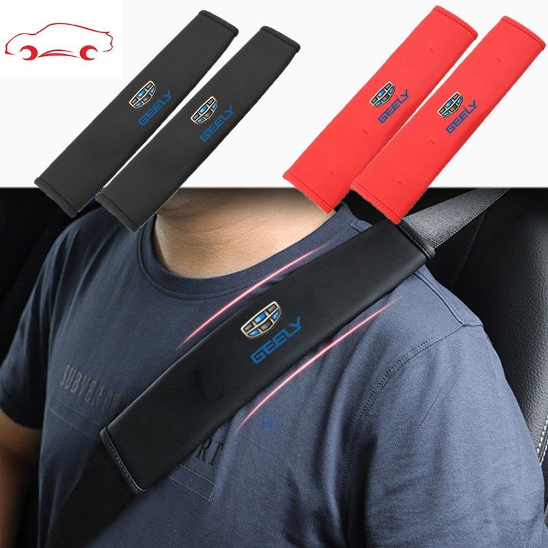 Car Seat Belt Cover Universal Leather Auto Safety Belt Shoulder Protector Strap Pad Cushion Cover For Mazda CX5 Mazda 3 2 6 5 CX3 RX8 BT50 323 CX8 CX30 RX7 626 CX7 NX5 CX9