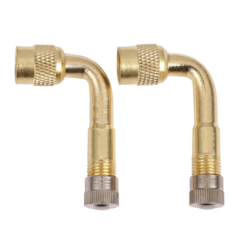 ZOROOM 2 pcs Valve Extension Valve Tire Brass 90 Degree Universal for Truck Car Motorcycle