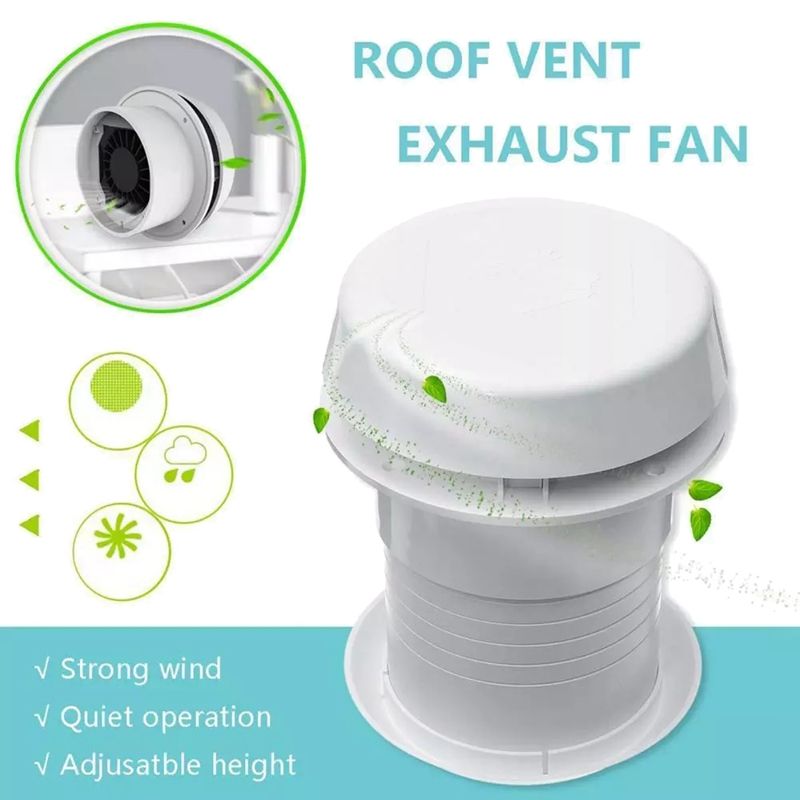 12V Motorhome Silent Mushroom Head Exhaust Fan Energy-Saving Cooling Roof Ventilation Fan