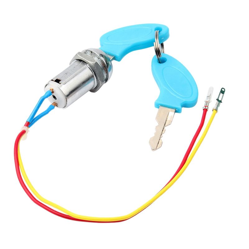 Universal Starting Switch Key Lock Wires Ignition Power Keys Switch for Electric Bike Scooters E-Bike