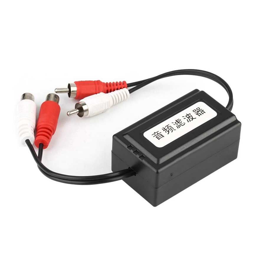 Car Stereo Audio Filter Isolation Automotive Amplifier Noise Suppressor Black