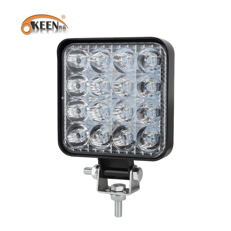 OKEEN New Led light 48w Led 16barra Square Spotlight Off road LED work light 12V 24V  For Car Truck 4X4 4Car SUV ATV-2pcs Min 27W Spot