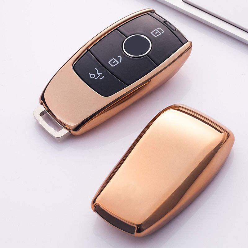 Soft TPU Car Key Shell Protective Car Key Cover Case For Mercedes Benz 2016 2017 New E Class W213 E200 E260 E300 E320 keychain