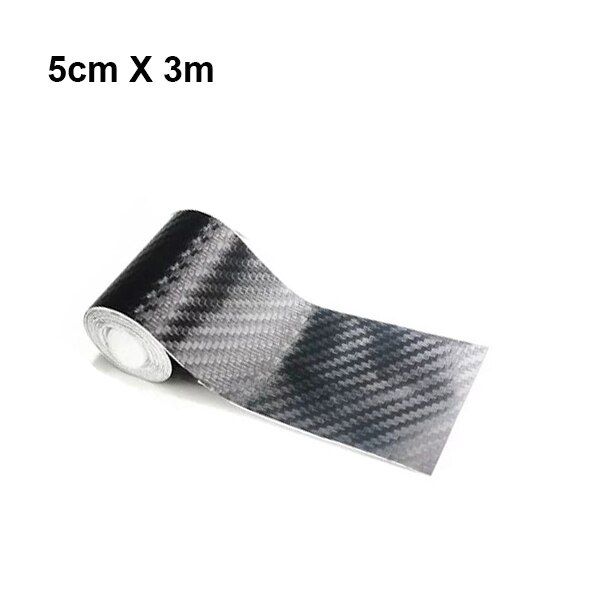 3/5m Rolls Carbon Fiber Car Sticker Auto Door TruProtective Strip Auto Door Threshold Anti Scratch Tape Waterproof Decal