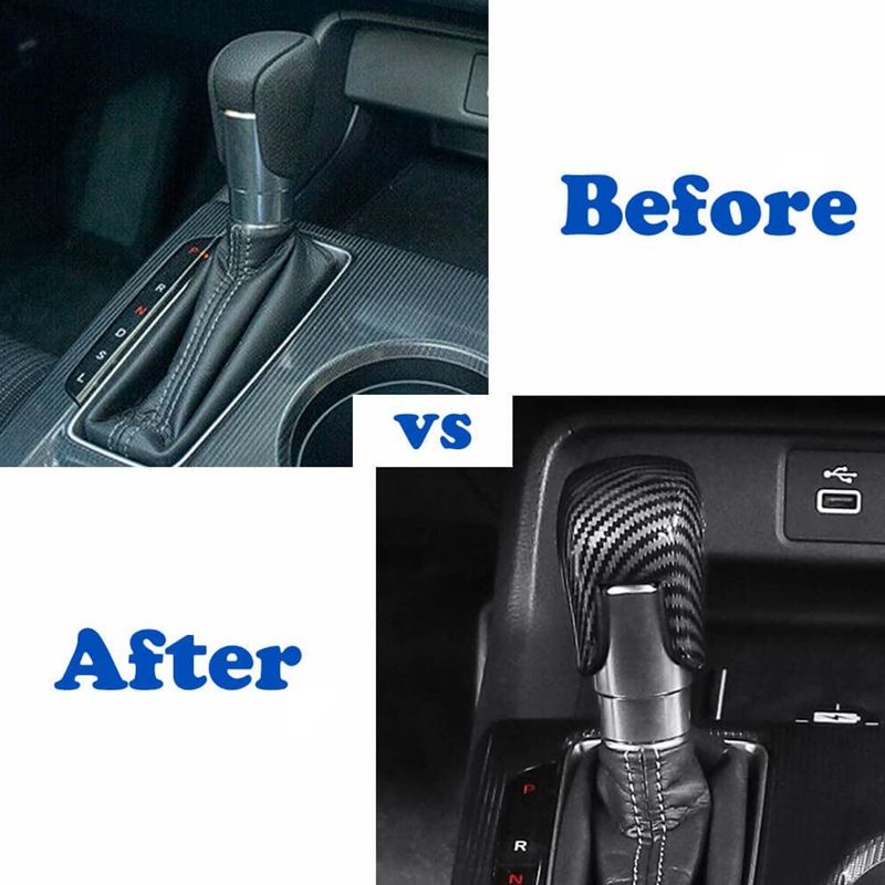 Carbon Fiber ABS Gear Shift Knob Cover Trim Fit for Honda Civic 11Th 2022 -2023 for Accord 2018-2022