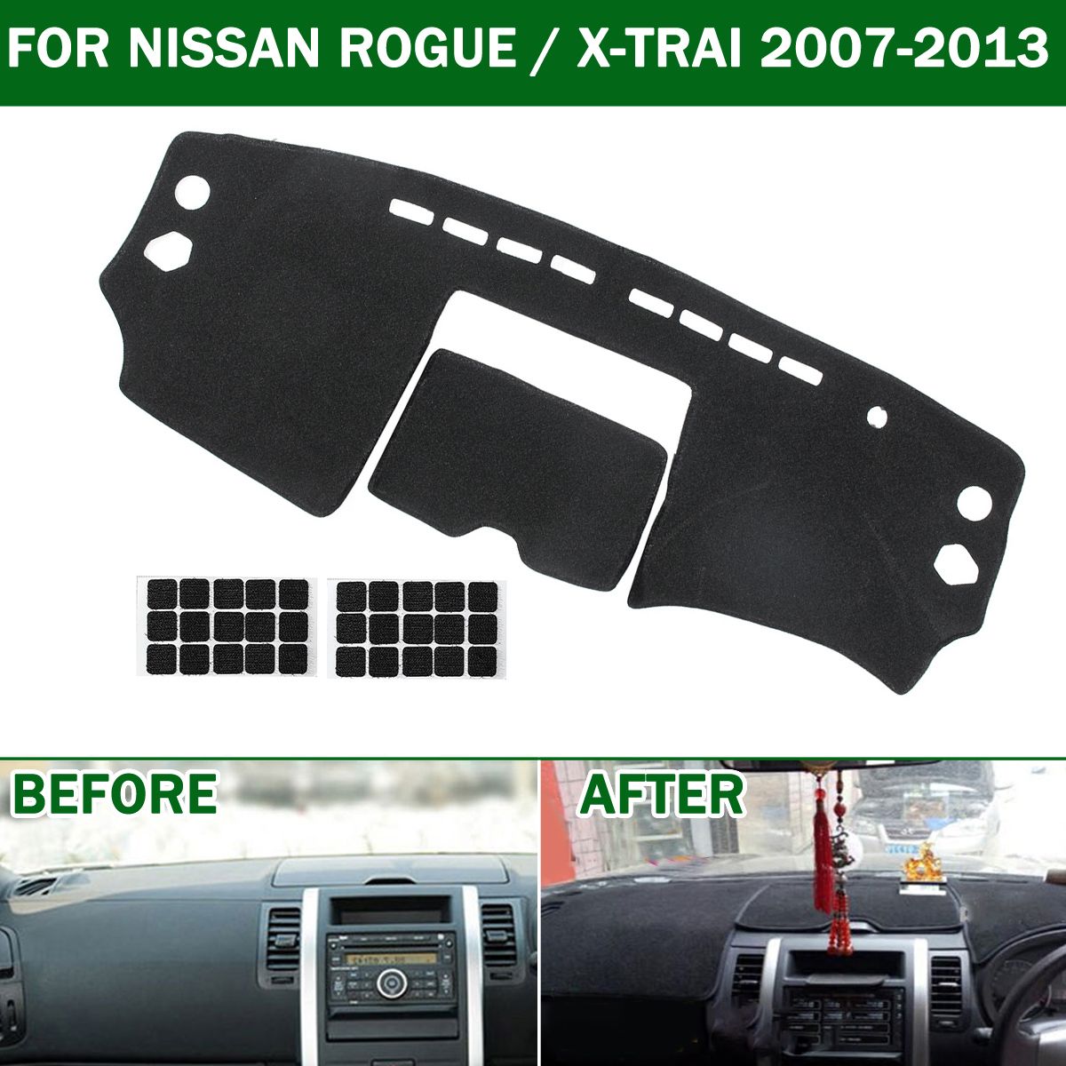Car Dashmat Dashboard Dash Mat Cover Pad For Nissan X-Trail Xtrail T31 2008-2013