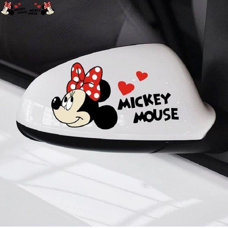 Cute Mickey Minnie Mouse Peeping Cartoon Car Sticker Vinyl Decal for Volvo Xc90 S60 S80 S40 V50 Xc70 V40 Opel Smart Renault