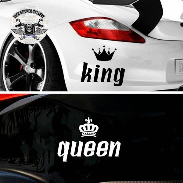 Car Sticker- King & Queen Pair ( Waterproof & Premium quality)