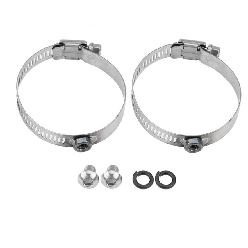 High Strength Steel Durable Motorcycle Exhaust Middle Pipe Heat Shield Link Tube Protector Cover Heel Guard Black