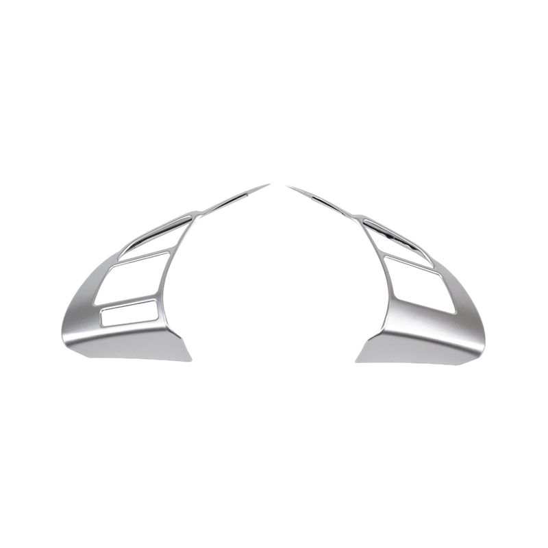 2Pcs Car Chrome Interior Inner Steering Wheel Switch Button Panel Cover Trim Frame Decoration for Mazda Cx-5 Cx5 2012-2016