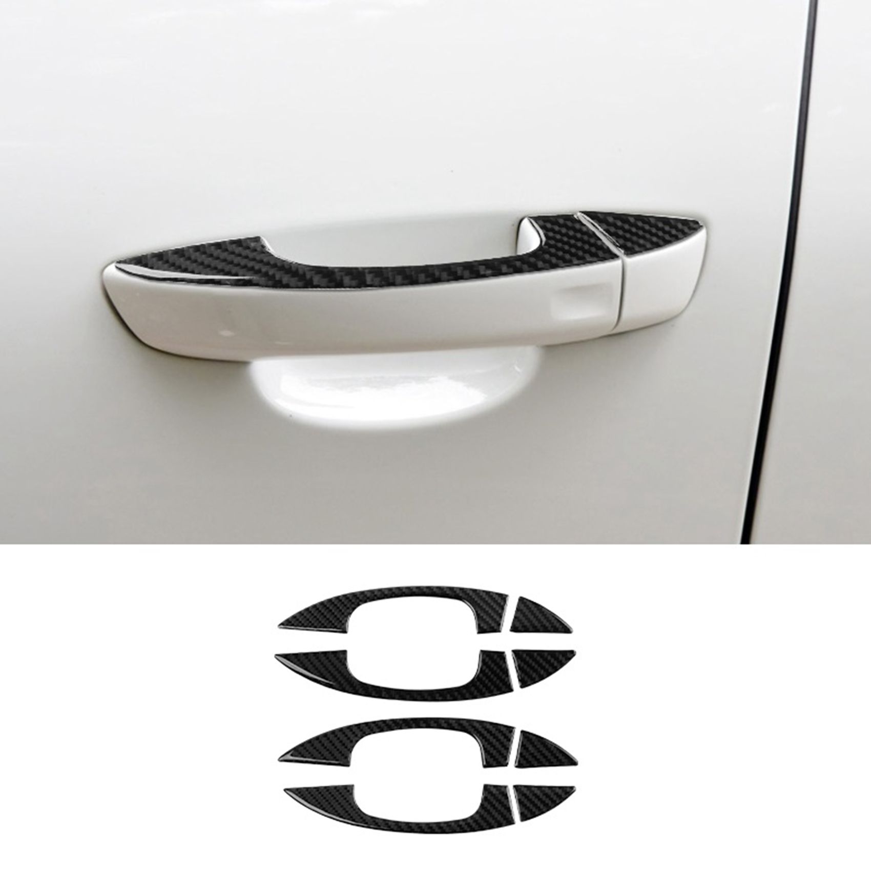 For Touareg 2011-2018 Outer Door Grab Handle Decoration Cover Trim