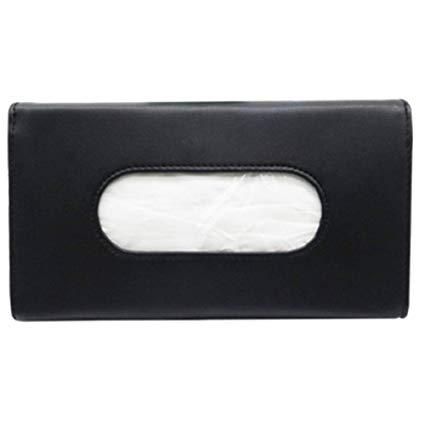 Leather Tissue Paper Box With Clip Holder