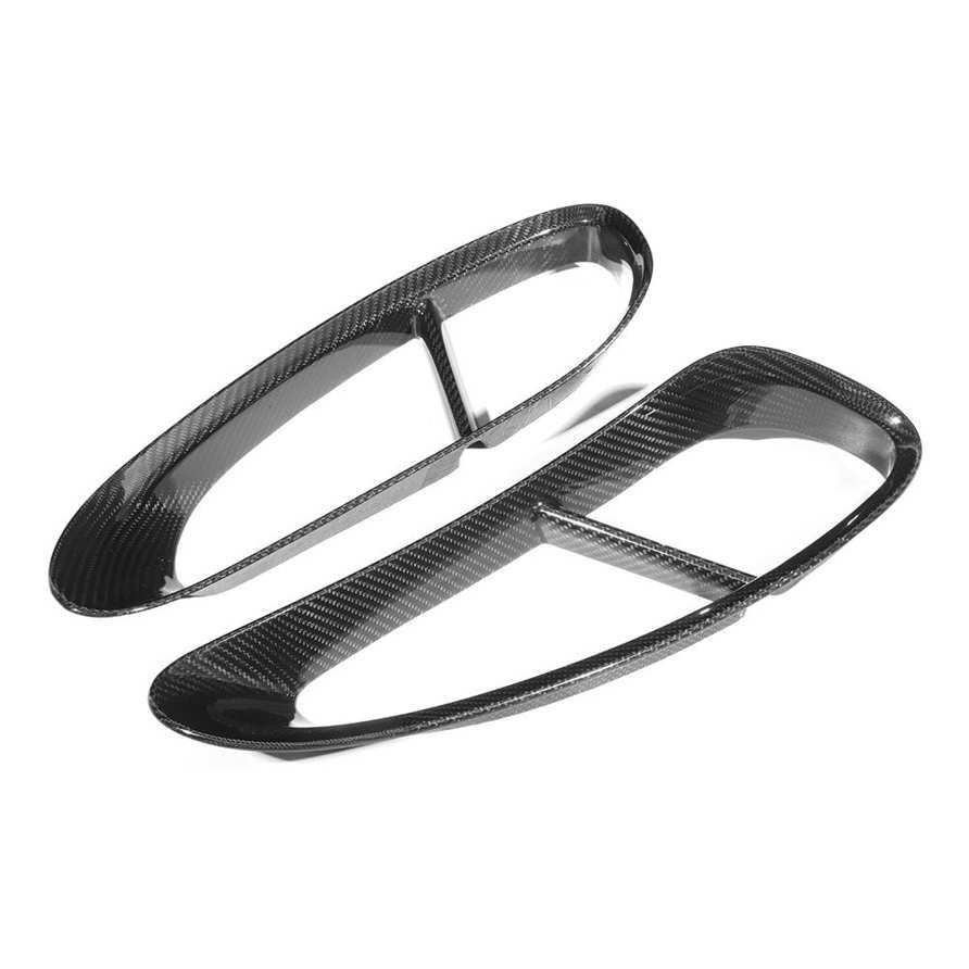 Car Exterior Decoration 2pcs Carbon Fiber Fenders Trim Side Air Vent Scoop Cover Refitting Fits for Porsche BOXSTER 981