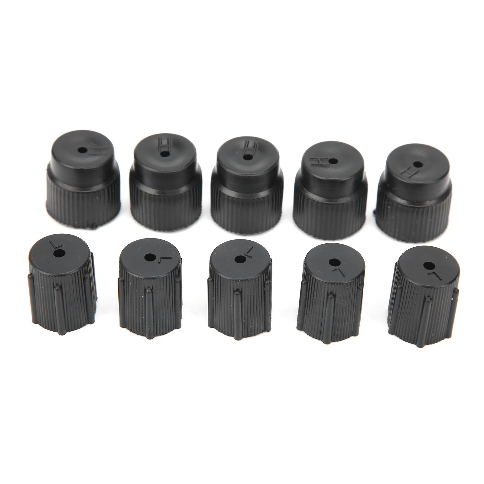 Himeng La 10Pcs Universal Air Conditioning Service Cap A/C Repair Refrigerant Charging Port Cover Auto Accessory