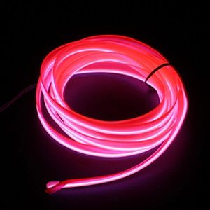 Okeen 1m/2m/3m/5m Neon LED Car Interior Lighting Strips Auto LED Strip Garland EL Wire Rope Car Decoration lamp Flexible Tube-1M USB Drive