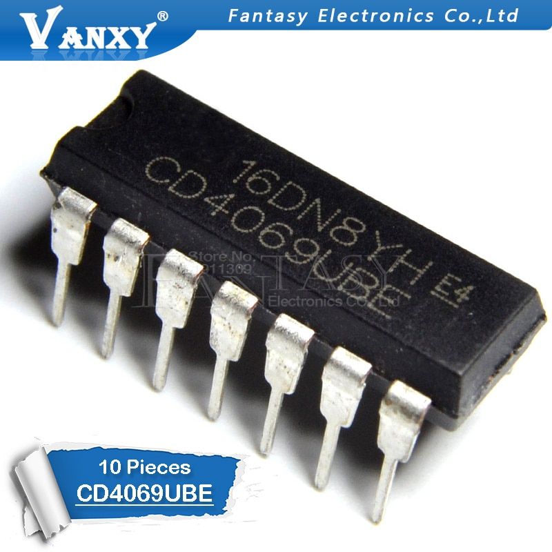 10PCS CD4069UBE DIP14 CD4069U DIP CD4069 DIP-14 CD4069BE and IC