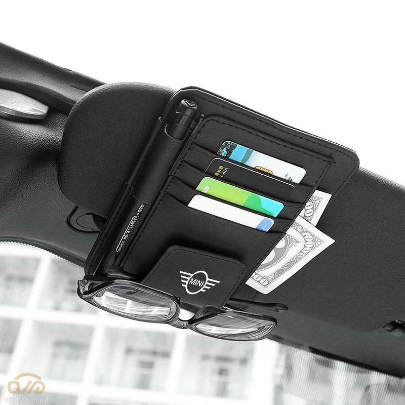 1Pieces black Eye Glasses Card Pen Holder Clip Car Styling Car Accessories Sun Visor Sunglasses For Mini logo Cooper Countryman