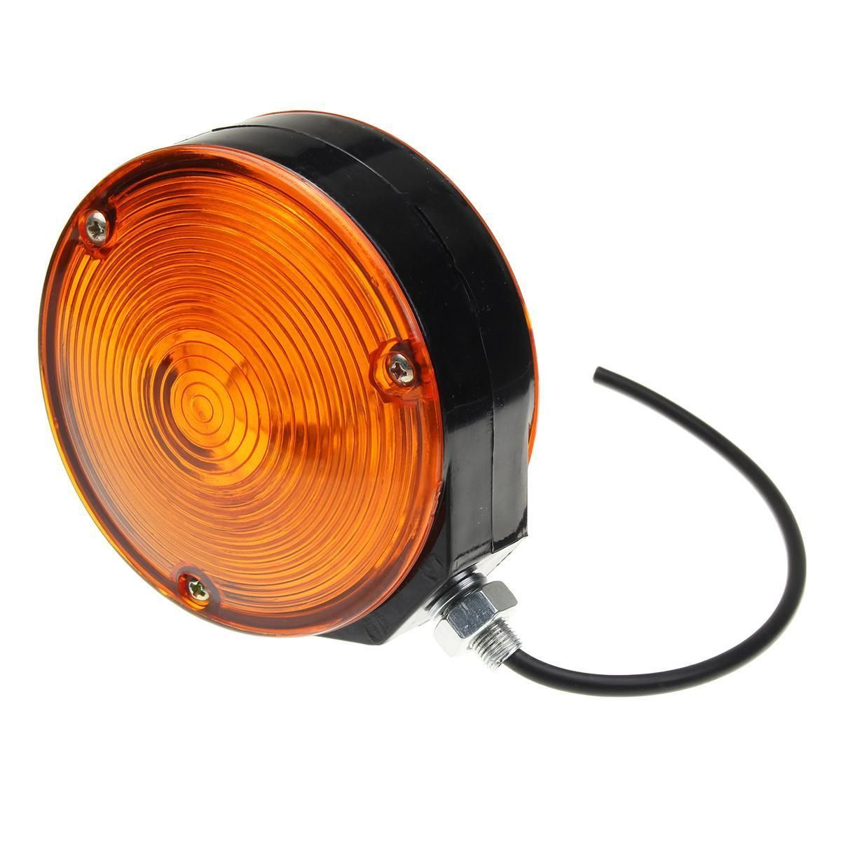 1 pcs Trailer Truck Lorry Lollipop Earring Amber/Orange Mirror Side Maker Lamp Light 24V (Yellow)