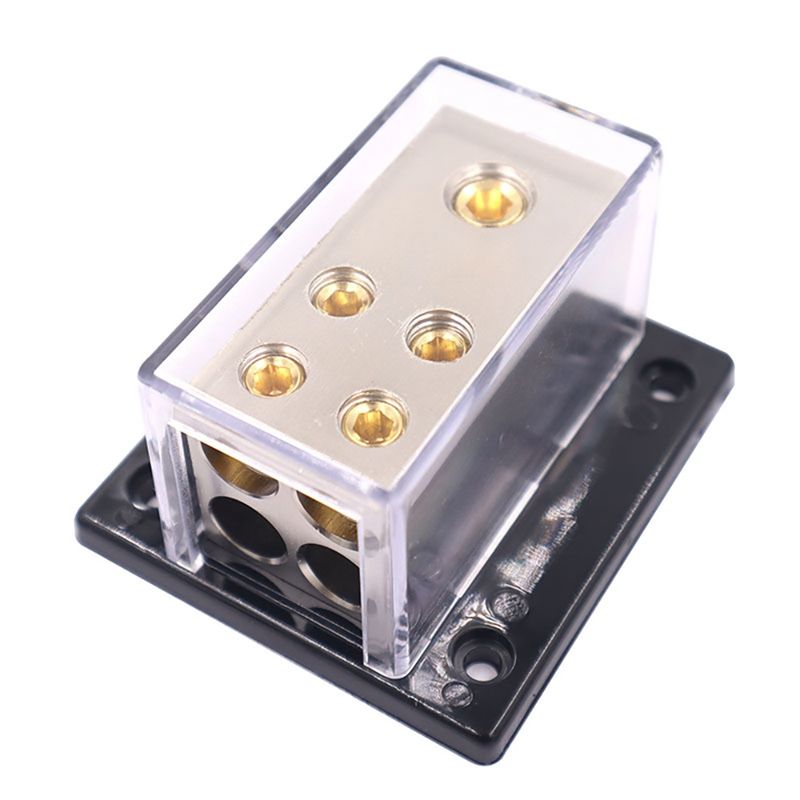 Car Audio Amplifier Power Distribution Block 1 in 4 Out Way Power Ground Distribution Block Car Amplifier Audio Splitter