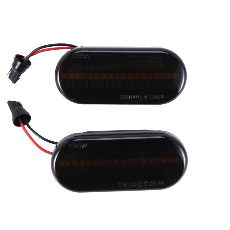 Car Dynamic Water Light Led Foliate Turn Signal For Volkswagen Bora Golf 3 4 Passat 3Bg Polo Sb6 Black