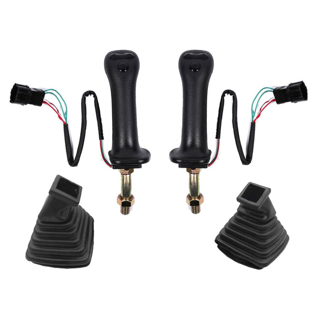 2Pcs L+R 3 Buttons Excavator Joystick Assy Handle Gears with Dust Cover for Daewoo Doosan DH DX150 215 225 300 370-9C
