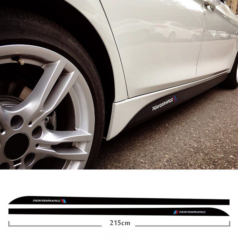 5D Carbon Fibre Side Skirt Sill Racing Stripe for BMW F30 F31 F32 F33 F22 F23 F15 F85 F10 E60 E61 G30 E90 M Performance sticker