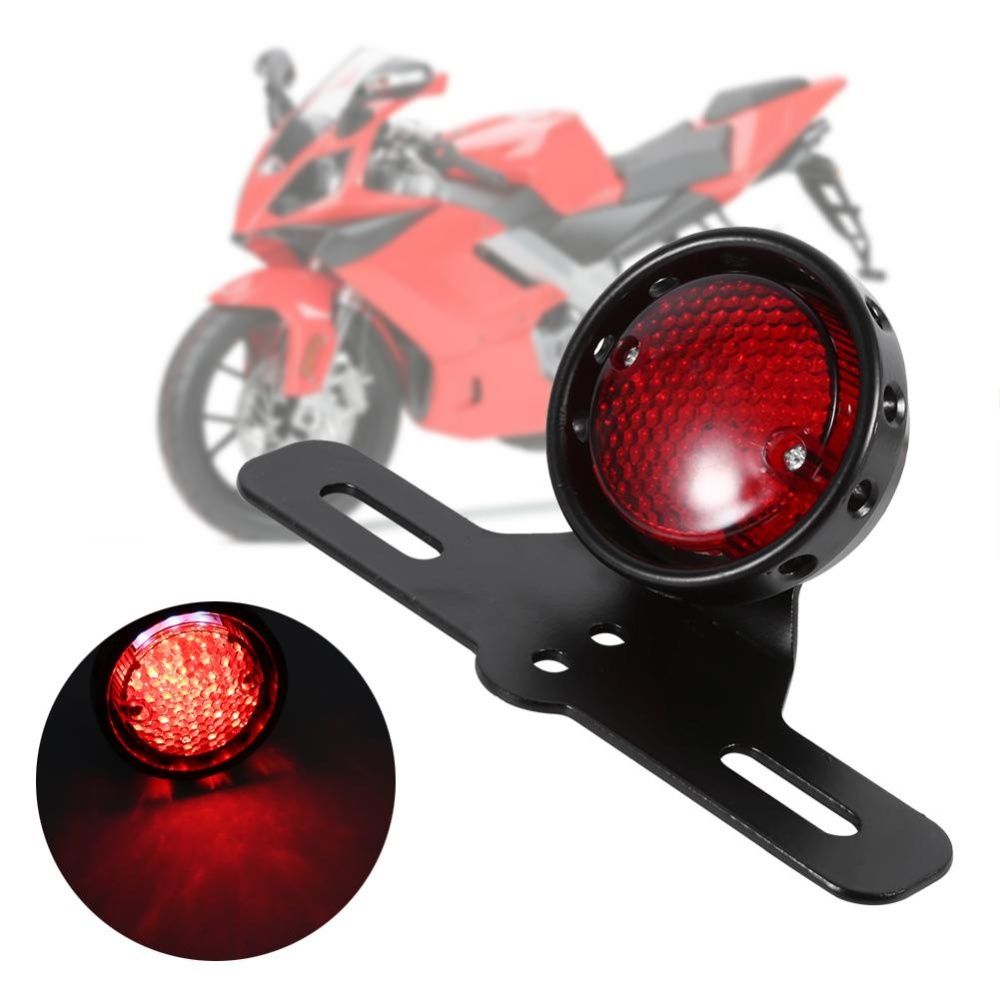Motorcycle LED Retro Red Rear Tail Brake Stop Light Lamp For Harley - intl