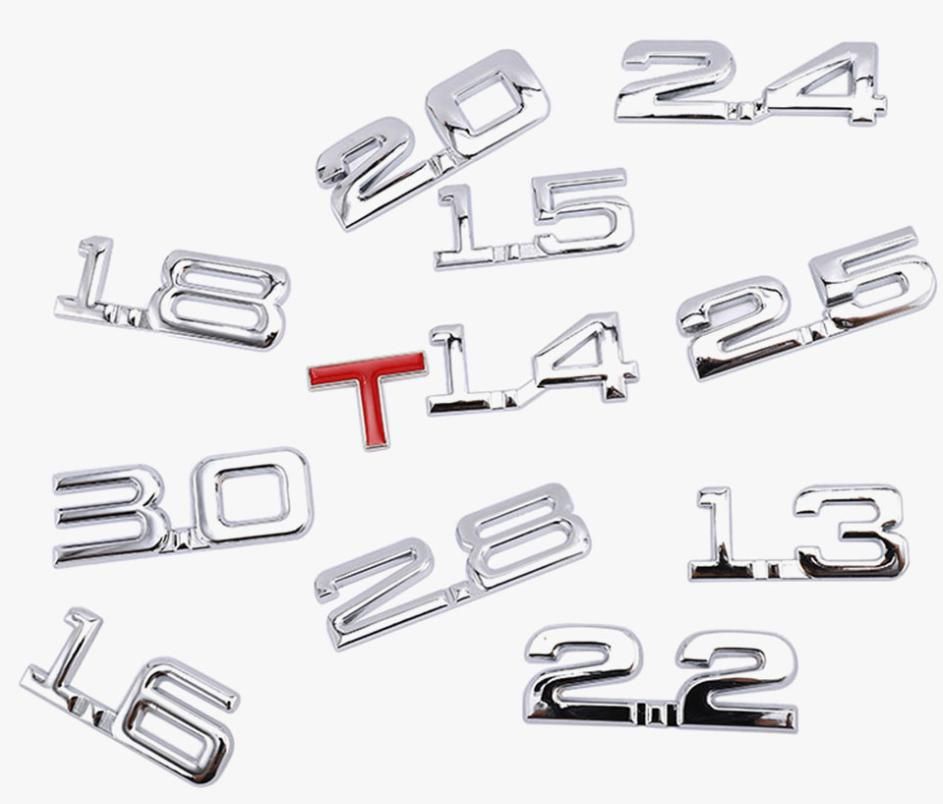 Universal Reflective Car sticker Cylinder working volume Logo Decal  Metal Emblem Badge 2.0 T L