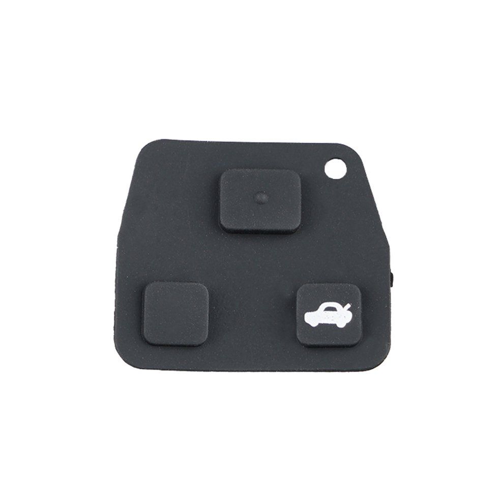 Rubber Pad For Toyota 2 Or 3 on Key Fob Case Yaris Corolla Avensis Repair - Black