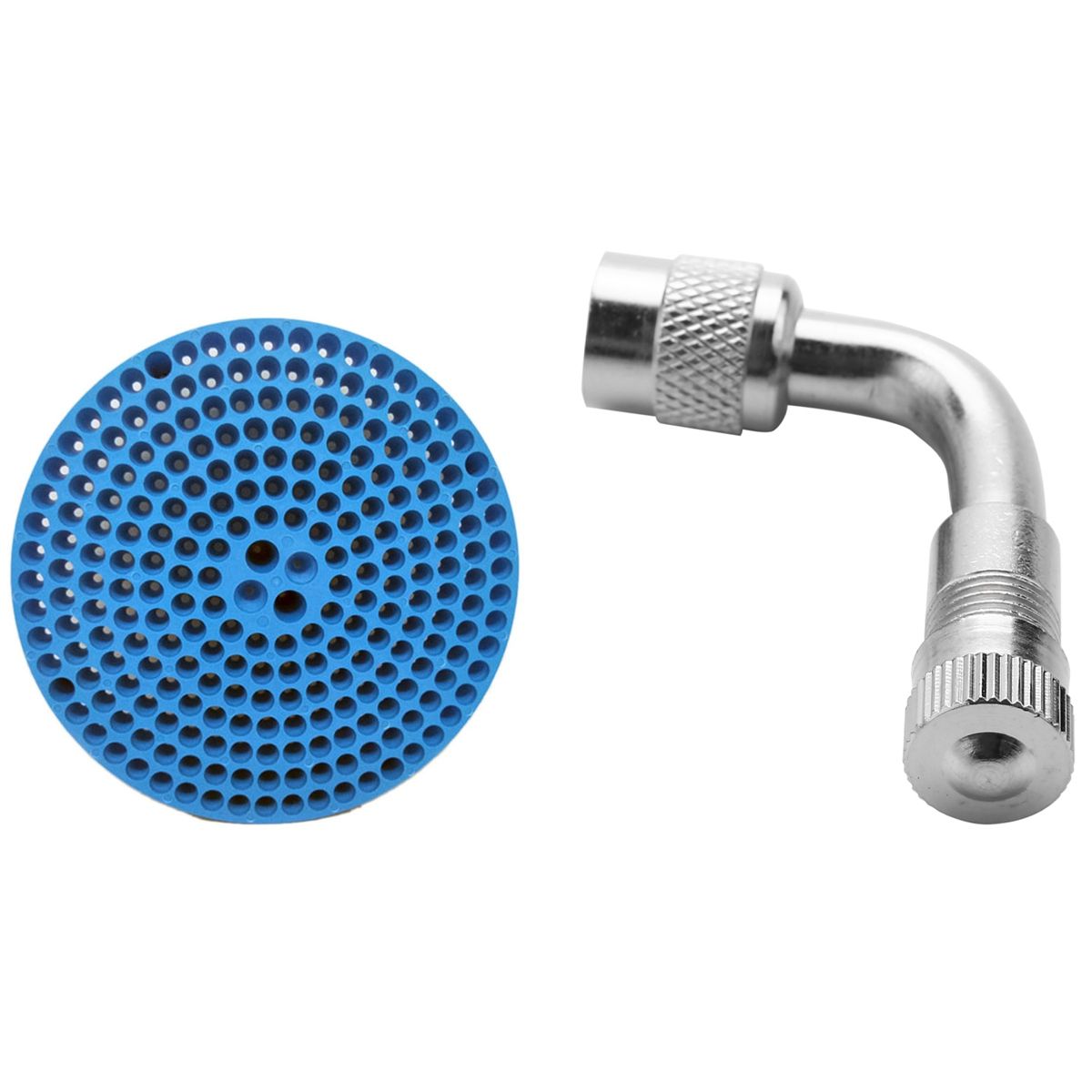90 Degree Angle Car Motorcycle Bike Tyre Valve Tube Adapter & 23.5cm Dirt Trap Car Wash Bucket Insert Car Wash Filter