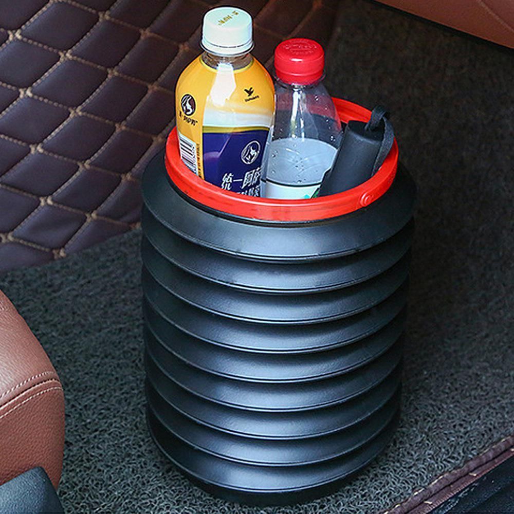 Creative Collapsible Storage Bin for Car, Portable Folding Bucket Garbage Bin Multifunction Car Storage Box