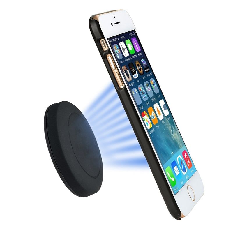 Universal Flat Stick On Dashboard Magnetic Car Mount Holder for Cell Phones and Mini Tablets with Fast Swift-Snap Technology - Extra Slim