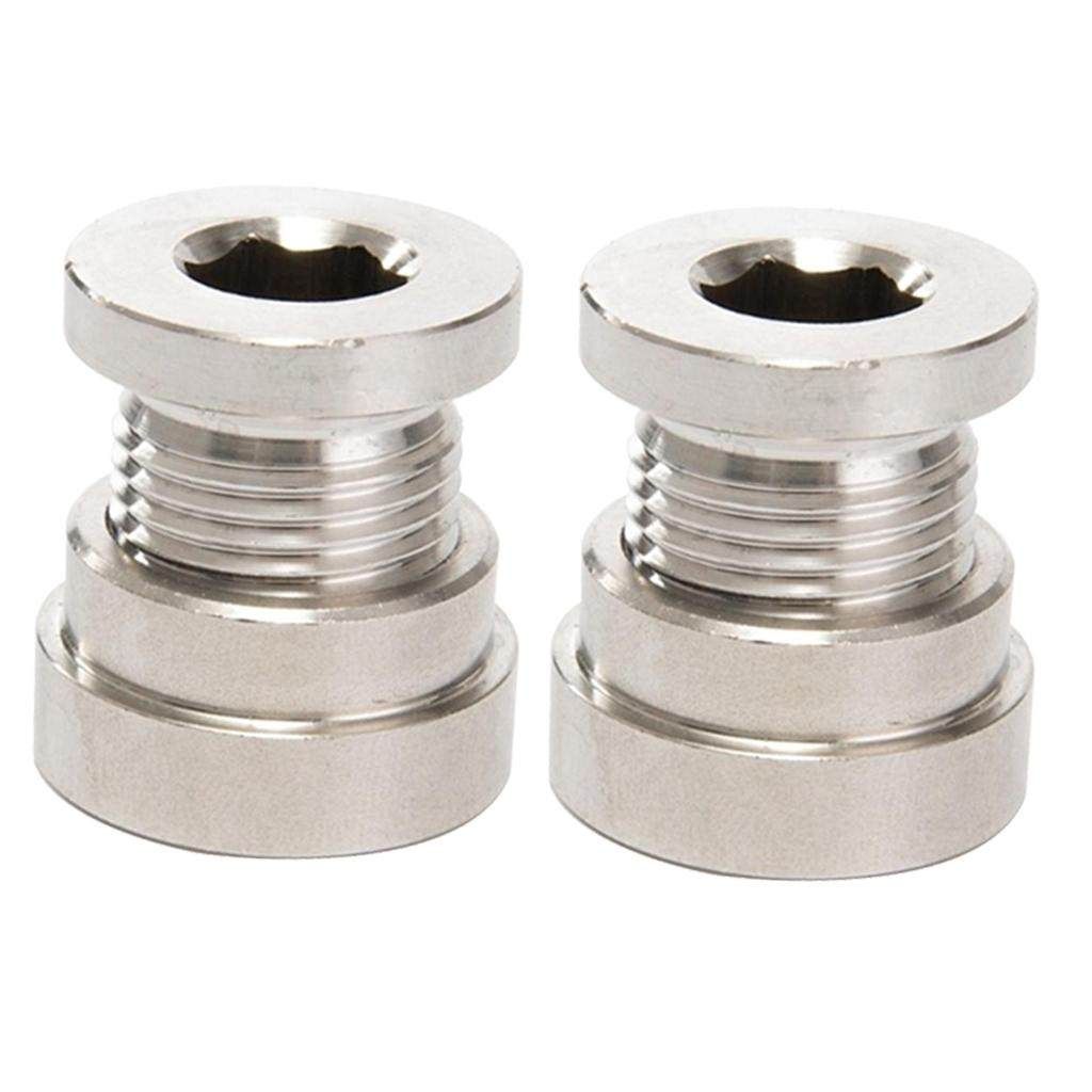 2x Stainless Steel O2 Oxygen Sensor Exhaust Weld Bung and Plug Kit M18x1.5mm