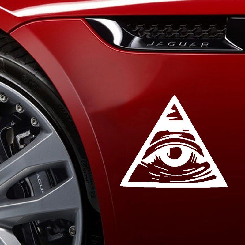 HotMeiNi Car Sticker Jdm styling Window Bumper Decal Vinyl Truck Fridge Waterproof Illuminati All Seeing Eye 13cm