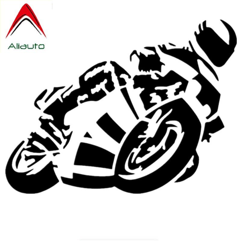Aliauto Cool Car Sticker Biker on Board Auto Accessories Sunscreen Vinyl Decal for Motorcycle Passat B6 Lada Vesta,20cm*15cm