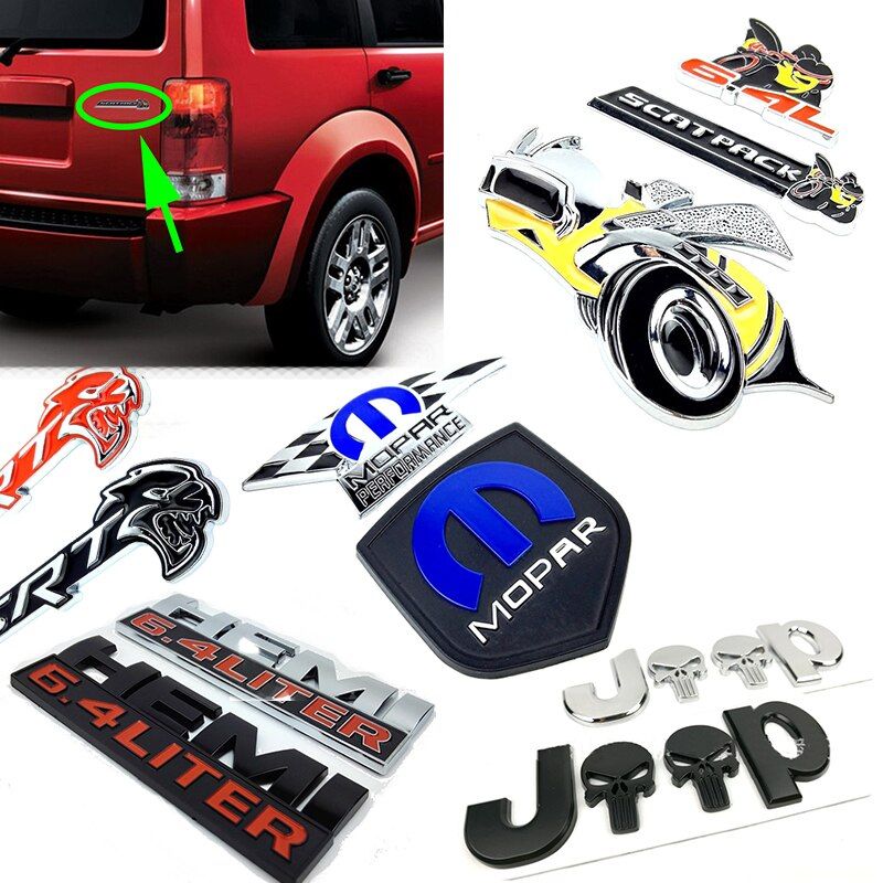 Car Styling Emblem Badge Brand 3D Metal Skull Sticker For Jeep Renegade Compass Wrangler JK 4x4 Grand Cherokee Chevrolet Ford