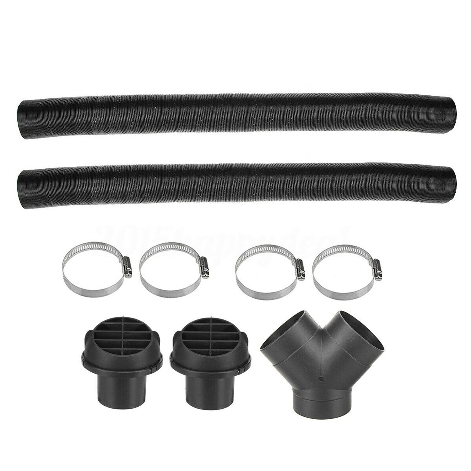 Compatible with Webasto Diesel Heater 75mm Heater Pipe Ducting Y Branch Warm Air Outlet Vent Kit
