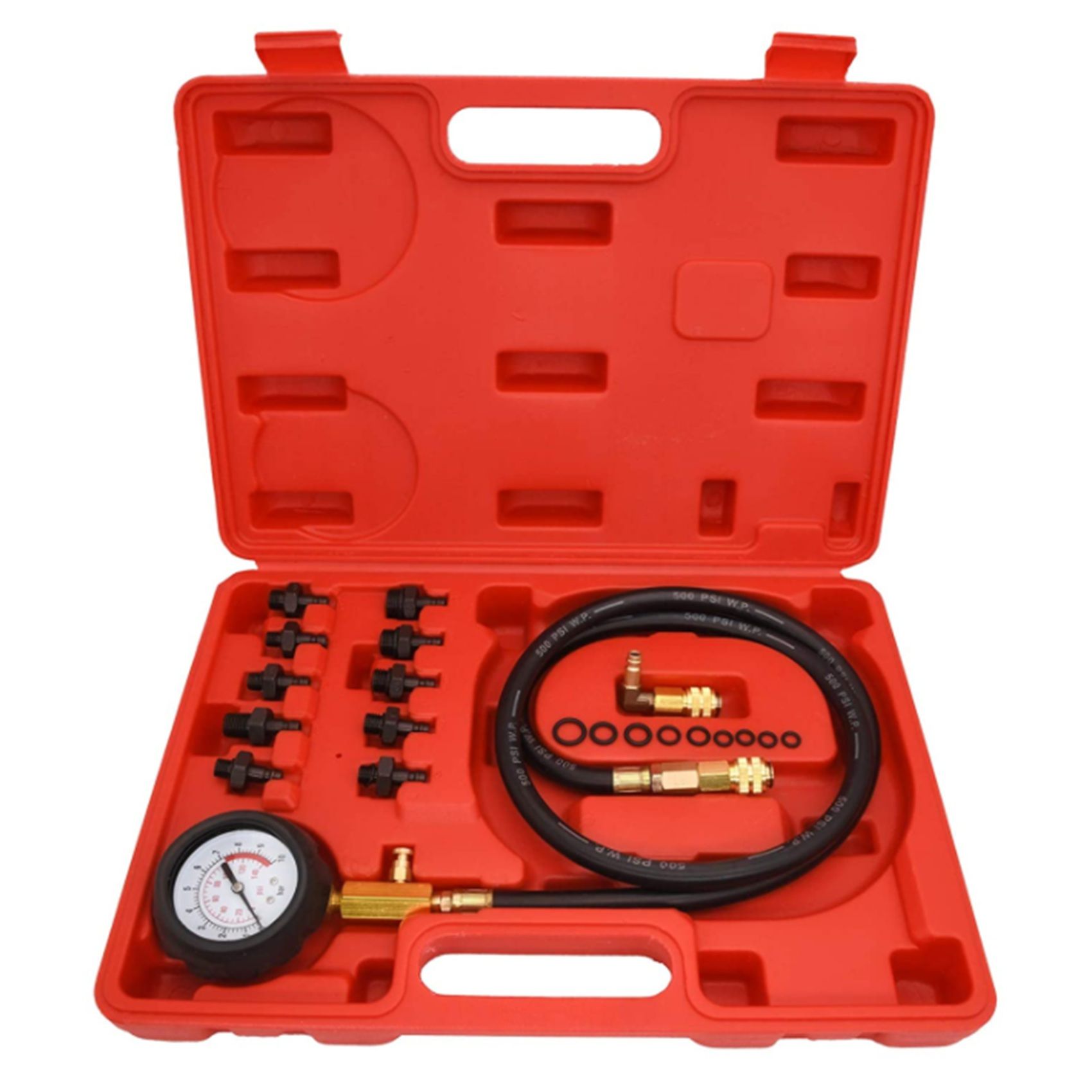 Oil Pressure Tester Kit, PSI Engine Oil Pressure Tester Gauge Tool Kit for Cars ATVs Trucks Use Oil Warning Devices