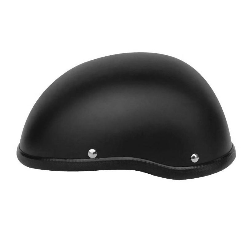 Skull Cap Motorcycle Helmet Vintage Half Face Helmet Mat Black