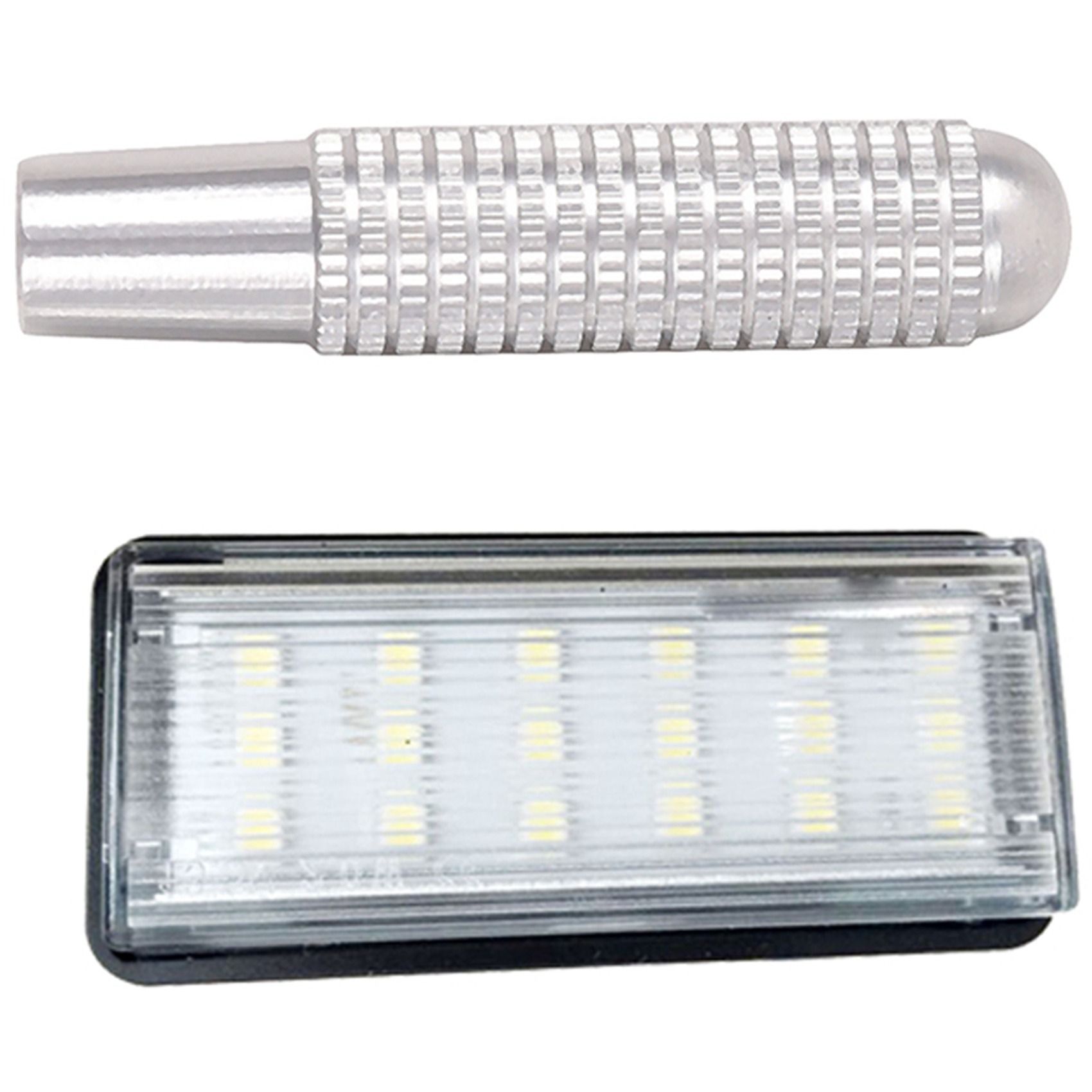 1 Pair Car License Plate Light License Plate Light & 4Pcs Car Door Door Lock Pin Knob Button Cover for Mercedes-Benz