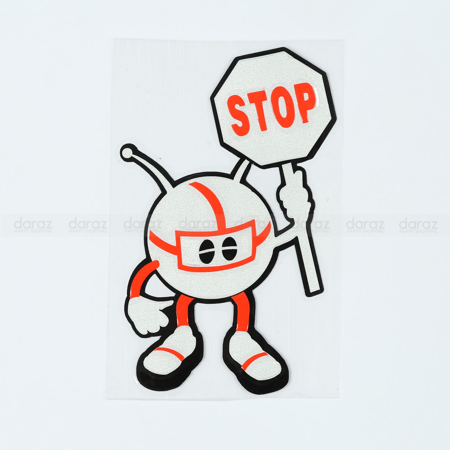 Stop Sticker- Silver