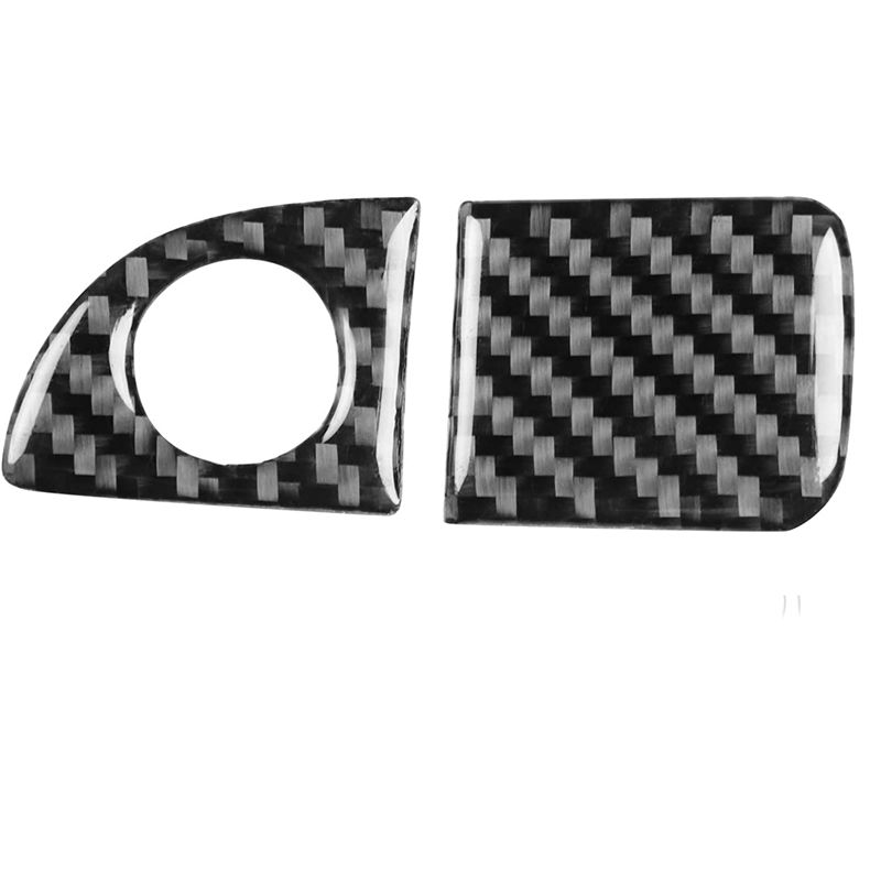 Carbon Fiber Copilot Storage Box Handle Cover Trim Kit for Dodge Challenger Charger 2015 2016 2017 2018 2019 2020 2021