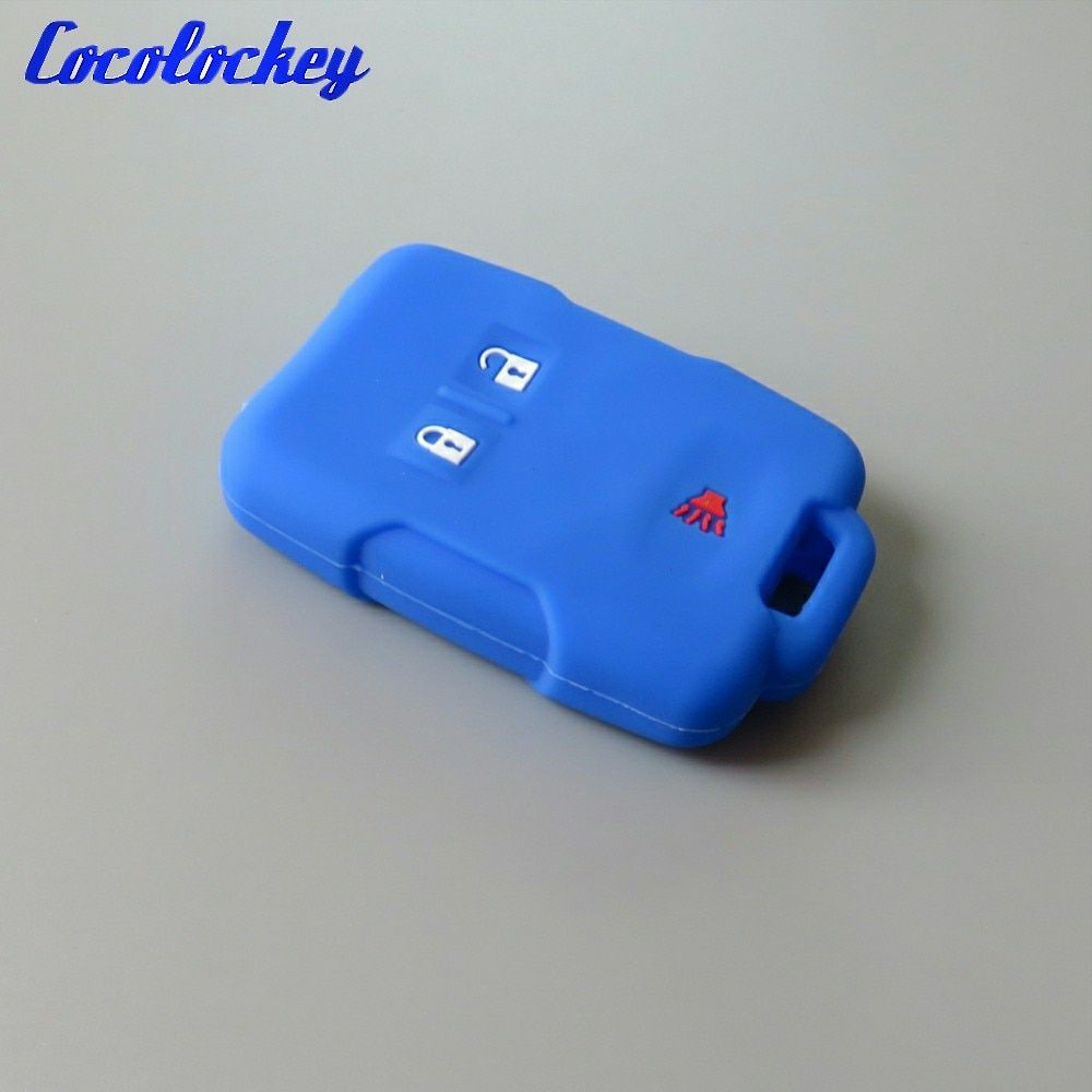 Cocolockey Silicone Car Key Cover Case Shell Holder for GMC for SIERRA CHEVROLET SILVERADO CHEVY 3 Button No Logo